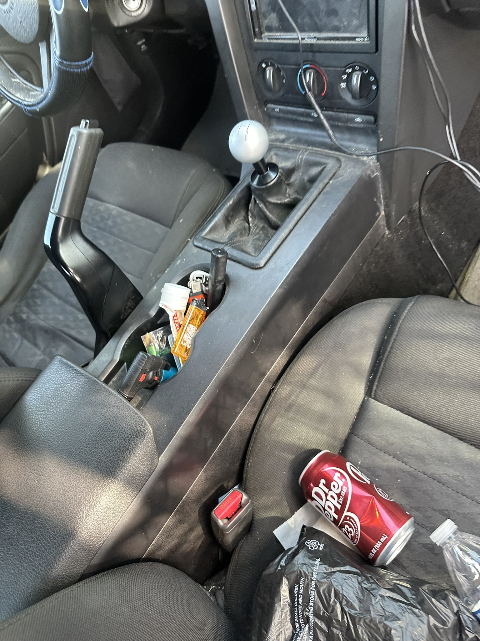 Vehicle interior before detailing